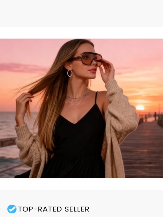 Oversized Square Sunglasses Vintage Punk Shield UV400 Outdoor Eyewear main image 6